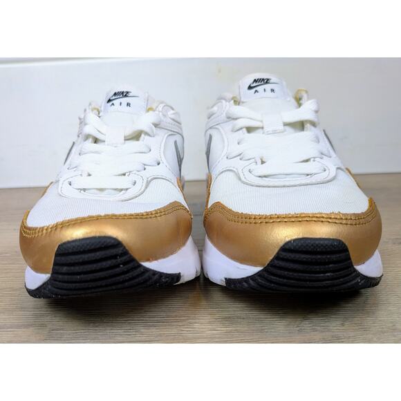 Nike Air Max SC Sneakers Womens 6.5 White Metallic Gold Shoes Retro CW4554-107 - Picture 7 of 11